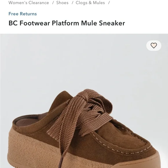 BC Footwear Evolution Platform Mule in Brown - Picture 3 of 9